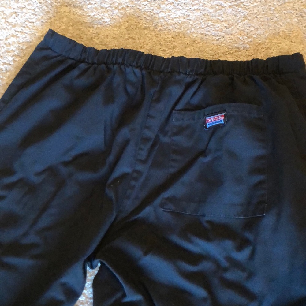 Cherokee Workwear black scrub pants.